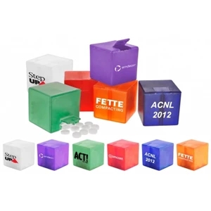 1 Working Day - Cube-shaped, Mint Dispenser Filled With Mints. Available In 6 Dispenser Colors