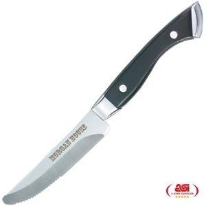 Boston Chop Knife (tm) - Chop Knife, Jumbo Black Bakelite Handle, Double Stainless Bolsters