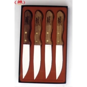 Set Of 4 Jumbo Stainless Steak Knives, Packed In An Attractive Gift Box