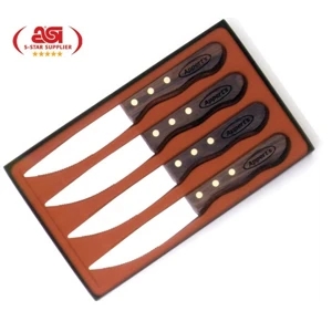 Set Of 4 Jumbo Stainless Steak Knives. Packed In An Attractive Gift Box