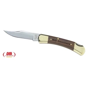 Sportmen - 5" Lockback With Brass Bolsters And Stainless Blade. Made In Usa. Union Made