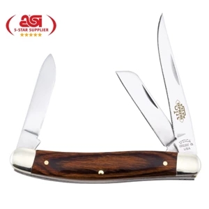 Serpentine Adirondack Utk Supreme - 3 1/4" Knife With A Hardwood Handle. Made In Usa. Union Made