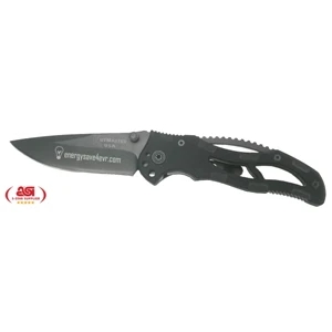 Hi Tech G-10 Handle Material, Stainless Steel Liner, Black Anodized Stainless Blade