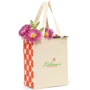 Origins - Natural-coral - Cotton Market Tote Bag With Sturdy 24" Shoulder Straps