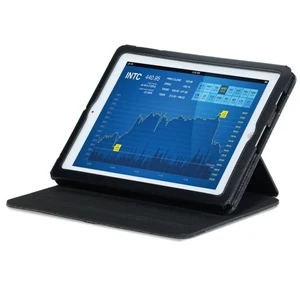 Kendall - Tweed & Black Simulated Leather Ipad Stand With Molded Camera Hole