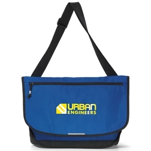 Blaze - Royal Blue - Computer Messenger Bag With Front Zippered Pocket Sized To Fit A Tablet