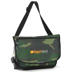 Blaze - Camouflage - Computer Messenger Bag With Front Zippered Pocket Sized To Fit A Tablet