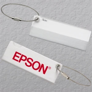 Executive Series - Luggage Tag - Metal Tag With Sliding Acrylic Name Card Cover