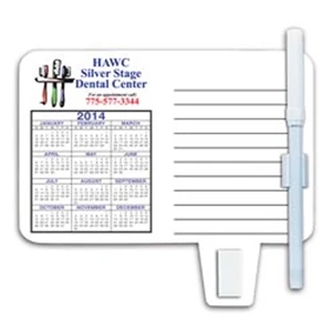 Full Magnetic Back Memo Board With Calendar, Clip For Papers, Erasable Pen And Clip