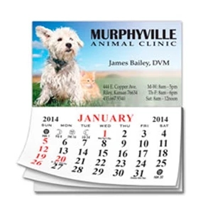 Add-a-pad - Business Card Magnet With Small 12 Month Calendar. Approximately .020 Thick