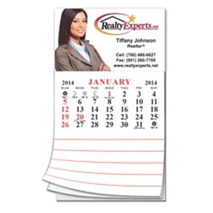 Add-a-pad - Business Card Magnet With Large 12 Month Calendar And Memo Attachment