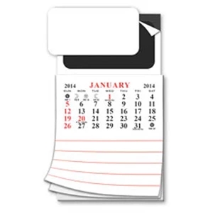 Add-a-pad;peel'n Stick - Magnetic 12 Month Large Calendar With Ruled Lines And Punch Out Middle Section