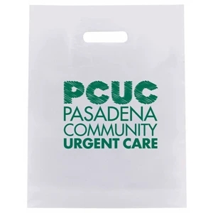Enviro Sacks (tm) - 12" X 15" - White Shopping Bag With Patch Handle, 2.5 Mil Low Density White Film