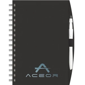 Express Notepad (tm) - New Valueline 5.5" X 8.5" Notebook With Penport, Pen, Black Binding Wire, 70 Sheets