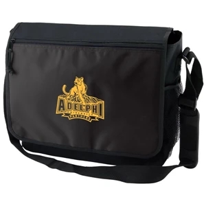 600 Denier Polyester, Metallic Dobby Computer Messenger Bag, 15x12x4.5