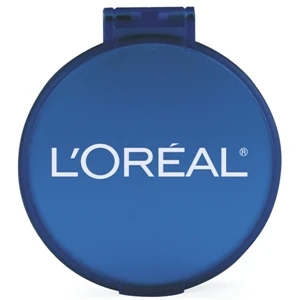 Four Color Process - Translucent Blue - Ultra Thin Compact Mirror With Lid