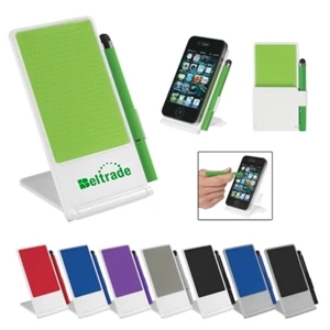 White - Phone Stand With Non-slip Pad To Keep Phone In Place And Stylus Pen