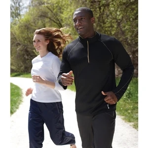 North End (r) Core365 (tm) Agility - X S- X L - Ladies' Performance Long Sleeve Pique Crew Neck Shirt
