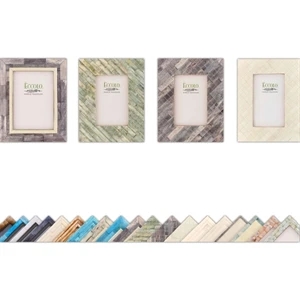 Naturals Collection Darjeeling Carved Diamonds - Ivory Frame Made Of Natural Material, 5" X 7"