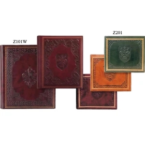 Firenze Medici - Small Bordeaux Leather Album With Ivory Pages, 8.5" X 7"