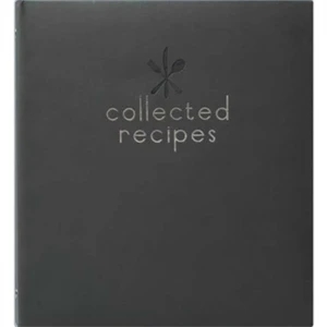 Collected Recipes - Gray Recipe Keeper Covered In Stain Resistant Faux Leather