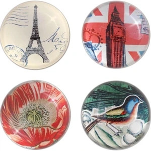 The World's Fair Collection Big Ben - Glass Paperweight Features Custom Embedded Art, 3.875" Diameter