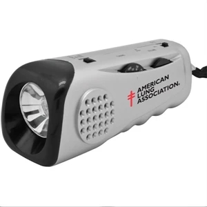 Flashlight Features Am/fm Radio, Siren And Torch Flashlight, Battery Operated