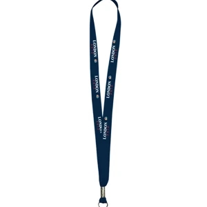 Lanyard Leaders - Navy Blue Polyester Lanyard 5/8" X 36". Polyester Lanyard Badge Holder