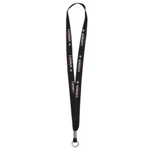 Lanyard Leaders - Black Polyester Lanyard 5/8" X 36". Polyester Lanyard Badge Holder