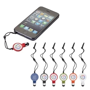 Rondo - Plastic Stylus With Solid Colored Finish, Chrome Trim And Black Nylon Cord