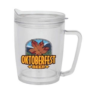 Mckenzie - A Bpa-free Double Wall Mug With Lid Featuring A Full Color Vibraprint Insert