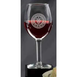 Deep Etched Wine Glass