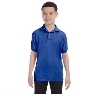 Hanes (r) Ecosmart (r) - Neutrals - Youth 5.5 Oz., Jersey Knit Polo Shirt