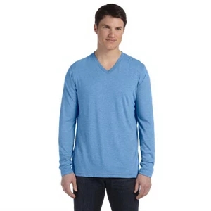 Bella + Canvas (tm) Los Angeles The Triblend Collection - 2 X L - Men's Long Sleeve Conservative V-neck T-shirt