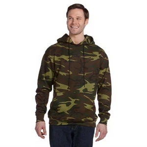 Code V - S- X L - Adult Camo Hooded Fleece Pullover Sweatshirt, 7.5 Oz