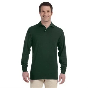 Jerzees (r) - Neutrals S- X L - Long-sleeve Colored Knit Polo Shirt With Stain Resistance