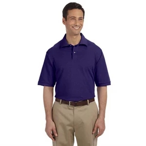Jerzees (r) - Heathers S- X L - Ringspun Cotton Pique Polo Shirt With Woodtone Buttons, 6.5 Oz