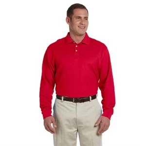 Devon & Jones (r) - 3 X L - Men's Long Sleeve, 100% Peruvian Cotton, Pique Polo Shirt With 3 Button Placket