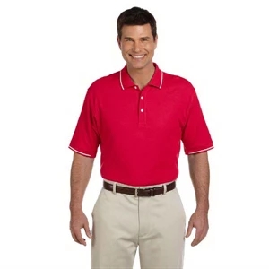 Devon & Jones (r) - 3 X L - Men's Pima Pique Short-sleeve Tipped Polo Shirt
