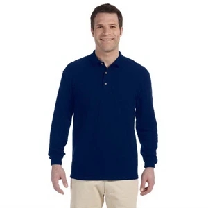 Gildan (r) - Neutrals S- X L - Preshrunk 6.5 Oz. Cotton Pique Long-sleeve Polo Shirt With 3 Button Placket