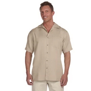 Harriton Bahama - S- X L - Men's Cord Camp Shirt Made Of 66% Rayon/34% Polyester