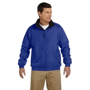 Harriton - 2 X L - Fleece-lined Nylon Jacket With Outside Zippered Pockets