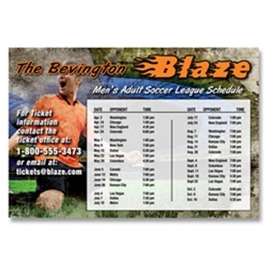 Magnet - 4 Color Process/silkscreen - Sports Schedule Magnet, 4" X 5 7/8"