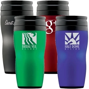 Vienna - Soft Touch 16 Oz. Travel Tumbler With Thumb Slide Lid. Handled Mug Also Available