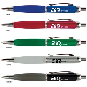 Breeze - Catalog 5-7 Day Production - Ballpoint Pen With Smooth Plastic Barrel And Accented Chrome Findings