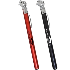 Portable Tire Gauge, Aluminum Construction With Pocket Clip. Reads 10-50 Psi