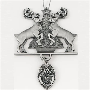 Charm Collection - Die Cast - Stock Comet & Cupid Ornament With Brass Charm And Matching Cord