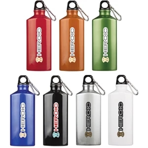 Bermuda - Catalog 5-7 Day Production - 3-sided Aluminum Bottle With Carabiner Attached To Lid