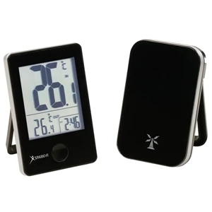 Meteor - Wireless Indoor/outdoor Thermometer Features 12/24hr Format And Lcd Screen