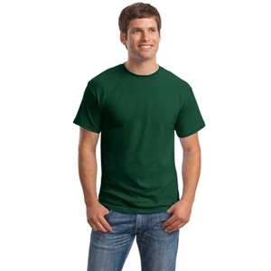 Hanes (r) - S - X L White - Ecosmart (r) 50/50 Polyester/cotton T-shirt, Taped Neck And Shoulders